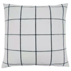 Hot Kirklands Home Cream White Large Checked Throw Pillow