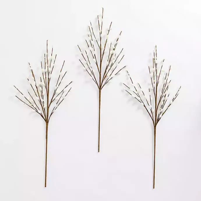 Clearance Kirklands Home Cream Willow Stems, Set of 3 Ivory