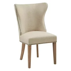 Online Kirklands Home Cream Wing Back Nailhead Dining Chairs, Set of 2 Ivory