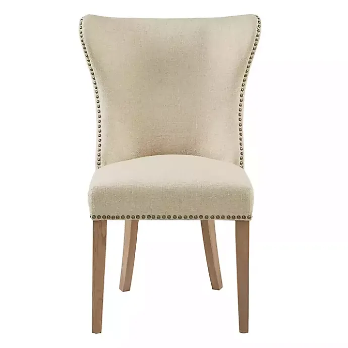 Online Kirklands Home Cream Wing Back Nailhead Dining Chairs, Set of 2 Ivory