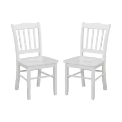 Best Kirklands Home Cream Wood Shaker Dining Chairs, Set of 2 White