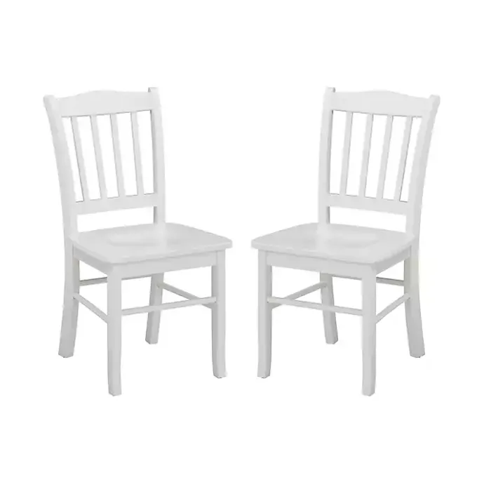 Best Kirklands Home Cream Wood Shaker Dining Chairs, Set of 2 White