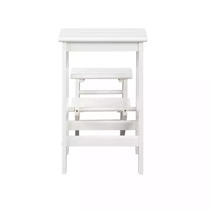 Outlet Kirklands Home Cream Wooden 3-Level Step Stool Ivory