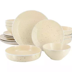 Best Kirklands Home Cream Emilia Stoneware 16pc. Dinnerware Set Yellow
