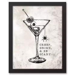 Online Kirklands Home Creep Drink And Be Scary Framed Canvas Art Print