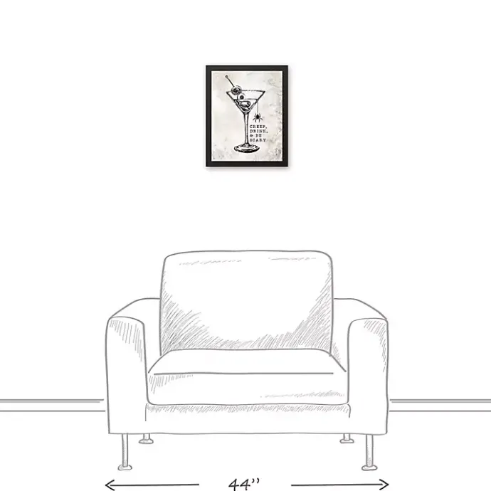 Online Kirklands Home Creep Drink And Be Scary Framed Canvas Art Print