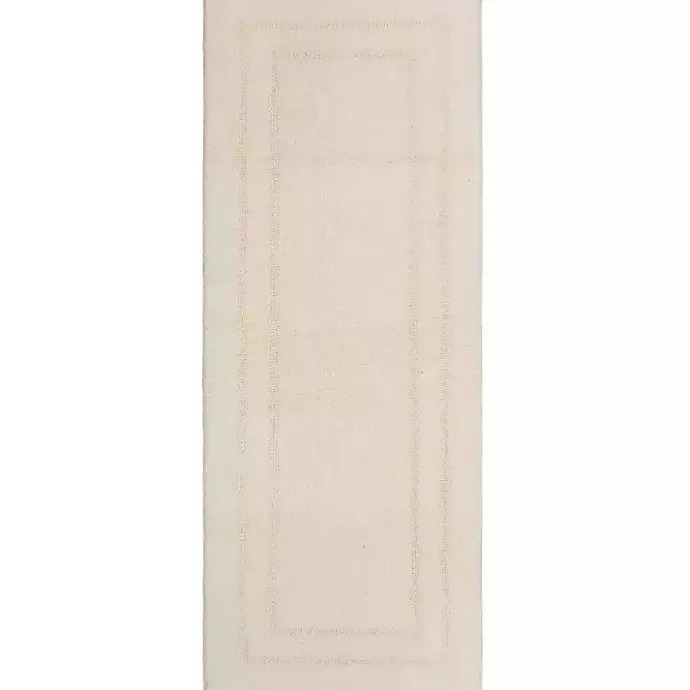 Best Kirklands Home Creme Plush Reversible Cotton Bath Mat, 60 in. Ivory