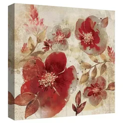 Online Kirklands Home Crimson Petals Wrapped Canvas Art Print