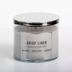 Best Kirklands Home Crisp Linen Jar Candle Gray
