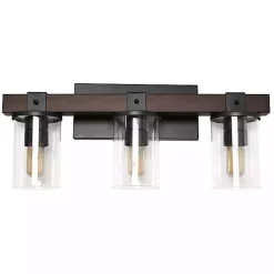 New Kirklands Home Crossbeam Vanity Flushed Mount Shade Brown