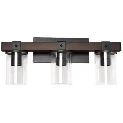 New Kirklands Home Crossbeam Vanity Flushed Mount Shade Brown