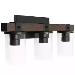 New Kirklands Home Crossbeam Vanity Flushed Mount Shade Brown
