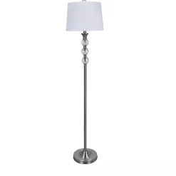 Kirklands Home Crystal Orb Stacked Floor Lamp White