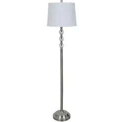 Hot Kirklands Home Crystal Spheres Brushed Nickel Floor Lamp White