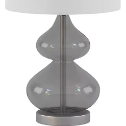 Best Kirklands Home Curved Glass Table Lamps, Set of 2 Gray