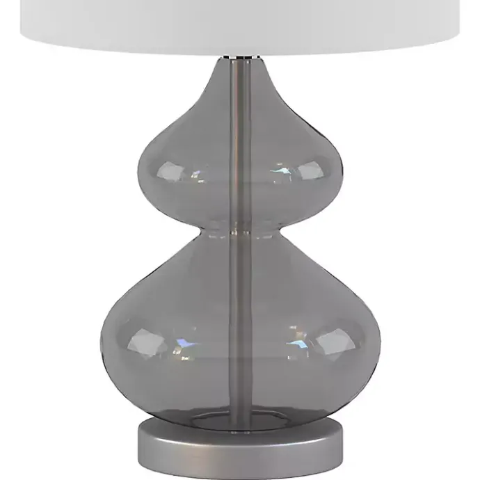 Best Kirklands Home Curved Glass Table Lamps, Set of 2 Gray