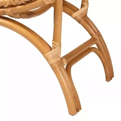 Outlet Kirklands Home Curved Natural Rat Woven Accent Chair Tan