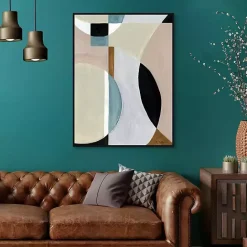 Clearance Kirklands Home Curved Vision Framed Canvas Art Print Multi