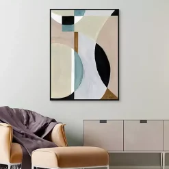 Clearance Kirklands Home Curved Vision Framed Canvas Art Print Multi