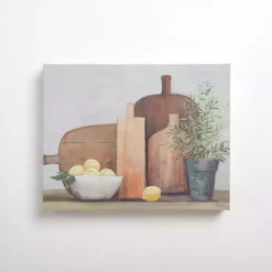 Discount Kirklands Home Cutting Boards with Lemons Canvas Art Print Brown