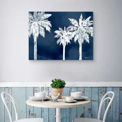 Discount Kirklands Home Cyano Palms Canvas Art Print, 40x30 in.
