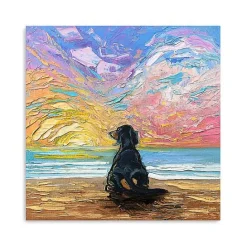 Sale Kirklands Home Dachshund Beach Days Canvas Art Print Multi