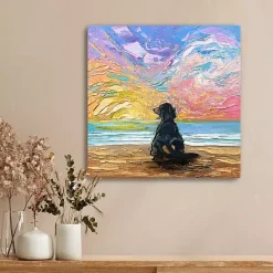 Sale Kirklands Home Dachshund Beach Days Canvas Art Print Multi