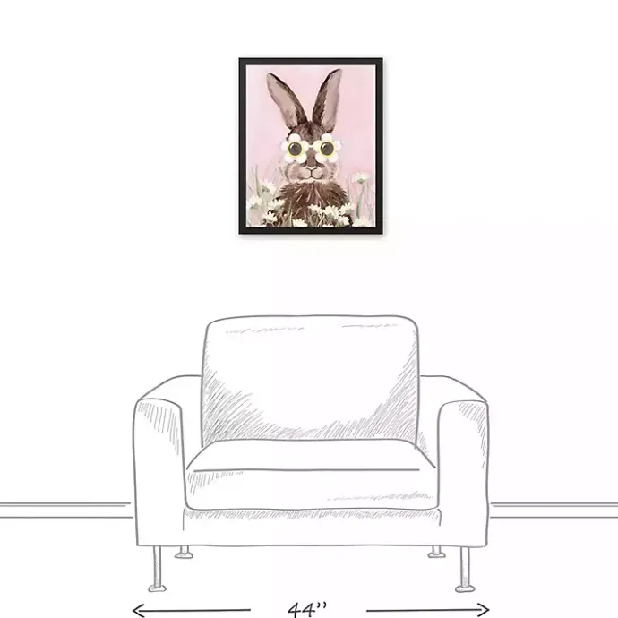 Outlet Kirklands Home Daisy Sunnies Bunny Framed Canvas Art Print
