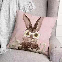 Online Kirklands Home Daisy Sunnies Bunny Indoor/Outdoor Pillow Pink