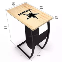 Clearance Kirklands Home Dallas Cowboys Wood C-Table Tan
