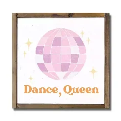 Outlet Kirklands Home Dance, Queen Disco Ball Framed Wall Plaque