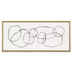 Sale Kirklands Home Dancing Circles Framed Canvas Art Print