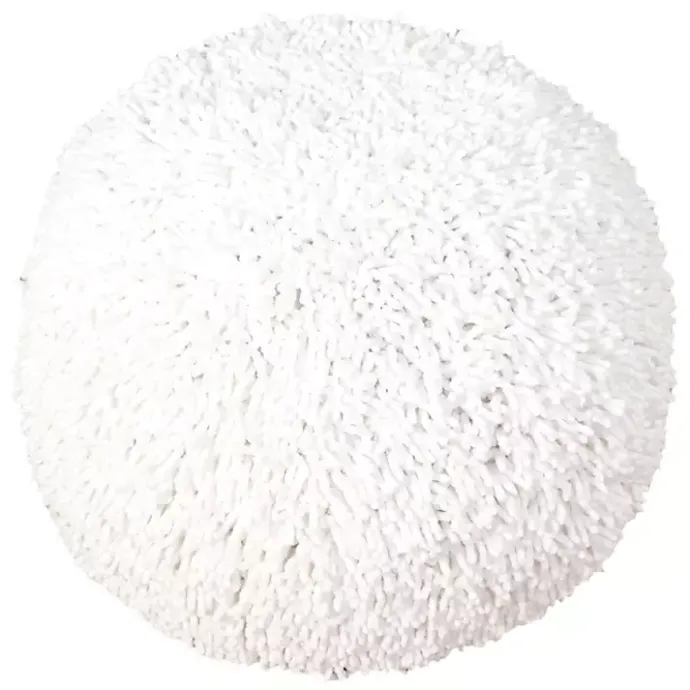 New Kirklands Home Dandelion Breeze Shaggy Pouf White