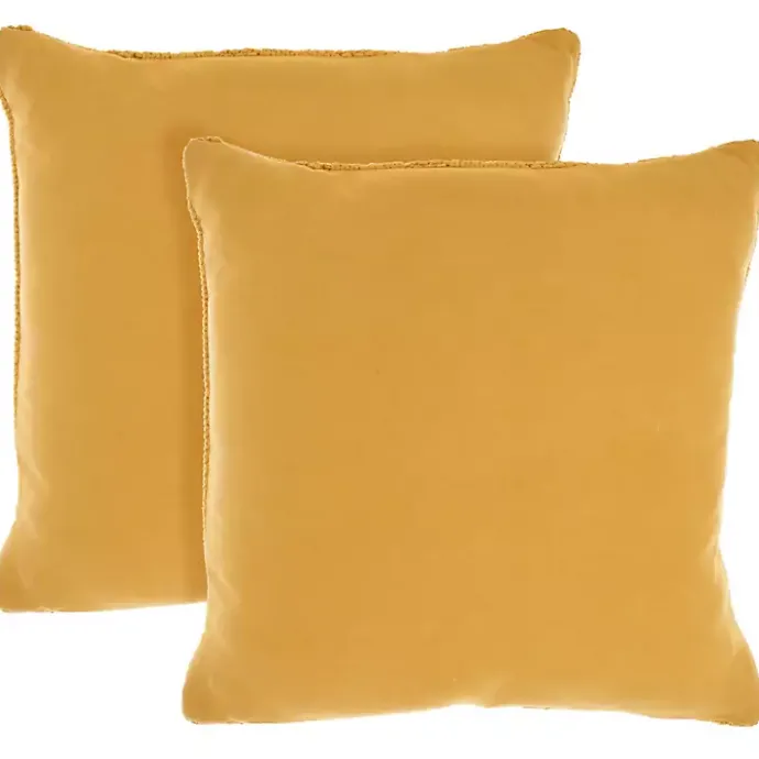 Outlet Kirklands Home Dandelion Cable Knit Throw Pillows, Set of 2 Yellow