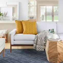 Outlet Kirklands Home Dandelion Cable Knit Throw Pillows, Set of 2 Yellow