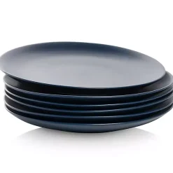 Sale Kirklands Home Dark Classic Coupe Dinner Plates, Set of 6 Blue