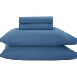 Best Kirklands Home Dark Microfiber 4-pc. King Sheet Set Blue