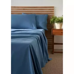 Best Kirklands Home Dark Microfiber 4-pc. King Sheet Set Blue