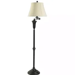 Best Kirklands Home Dark Bronze Madison Swing Arm Floor Lamp White