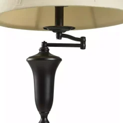 Best Kirklands Home Dark Bronze Madison Swing Arm Floor Lamp White