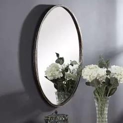 Outlet Kirklands Home Dark Bronze Oval Wall Mirror