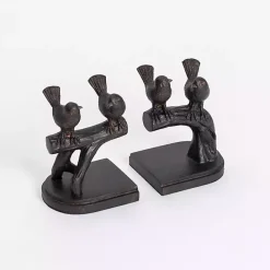 Outlet Kirklands Home Dark Bronze Perched Birds Bookends, Set of 2 Brown