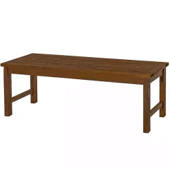 Clearance Kirklands Home Dark Acacia Wood Outdoor Bench Brown