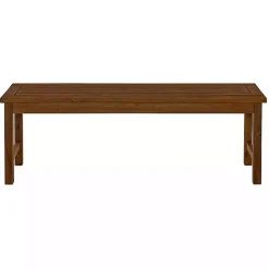 Clearance Kirklands Home Dark Acacia Wood Outdoor Bench Brown