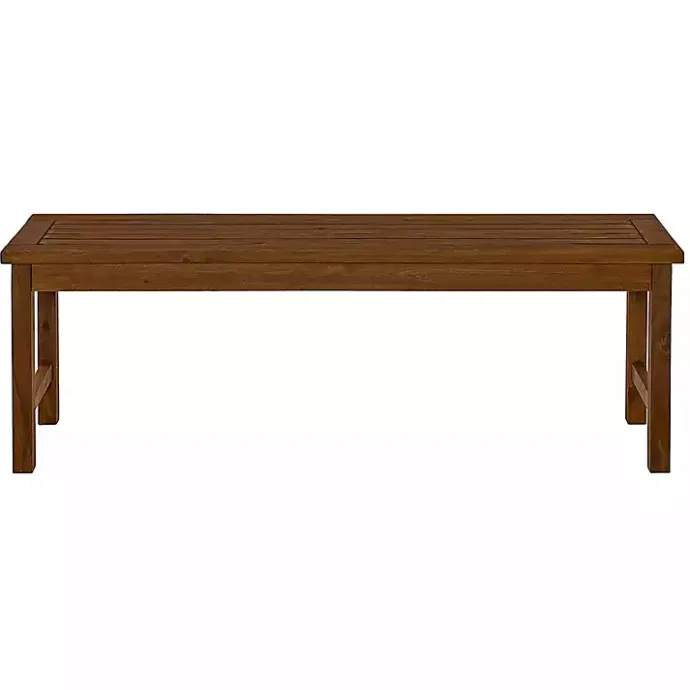 Clearance Kirklands Home Dark Acacia Wood Outdoor Bench Brown