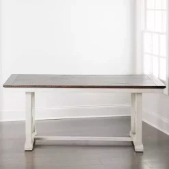 Sale Kirklands Home Dark Brown and Ivory Jackson Dining Table