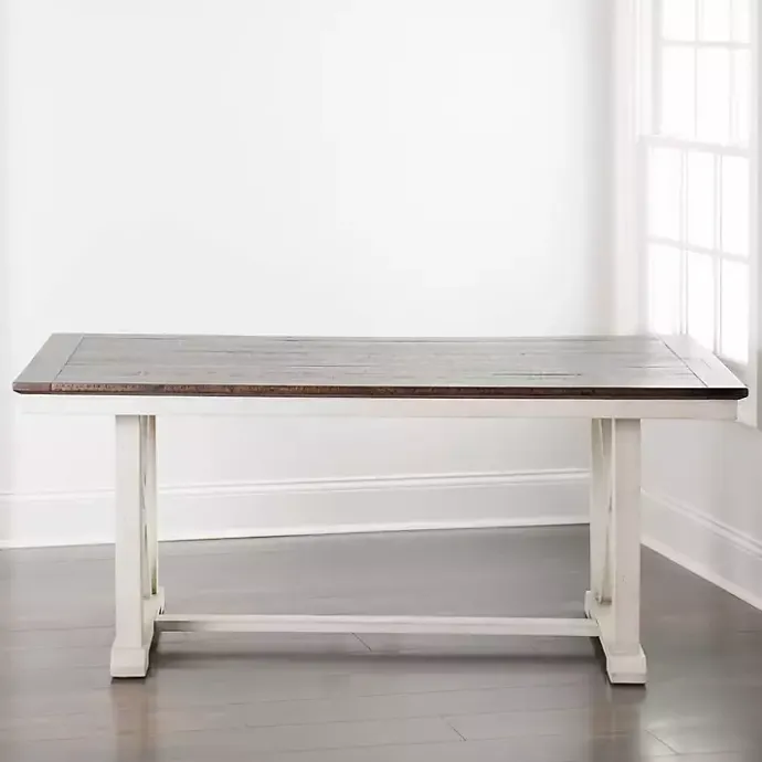 Sale Kirklands Home Dark Brown and Ivory Jackson Dining Table