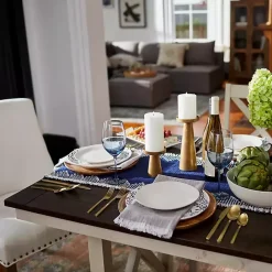 Sale Kirklands Home Dark Brown and Ivory Jackson Dining Table