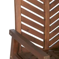 Outlet Kirklands Home Dark Chevron Outdoor Rocking Chair Brown