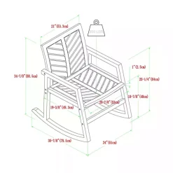 Outlet Kirklands Home Dark Chevron Outdoor Rocking Chair Brown